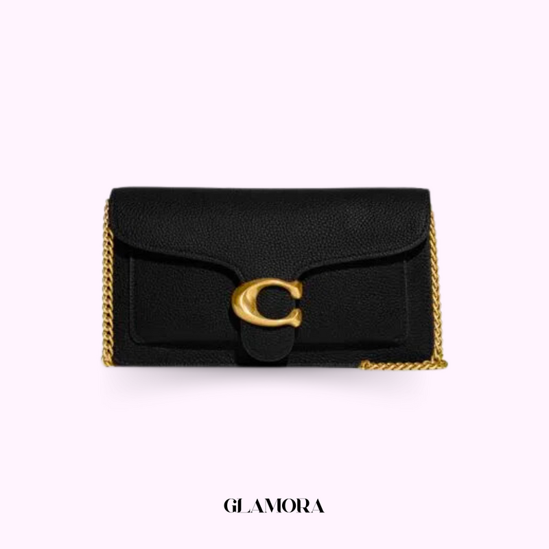 Bolsa Tabby Chain Clutch Coach - Preto