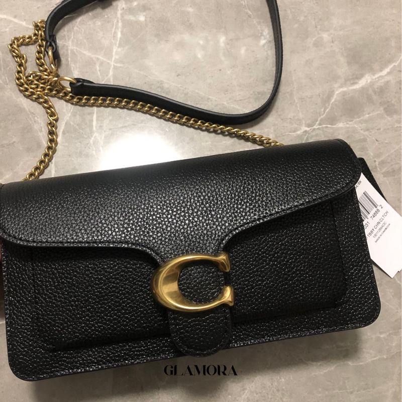 Bolsa Tabby Chain Clutch Coach - Preto