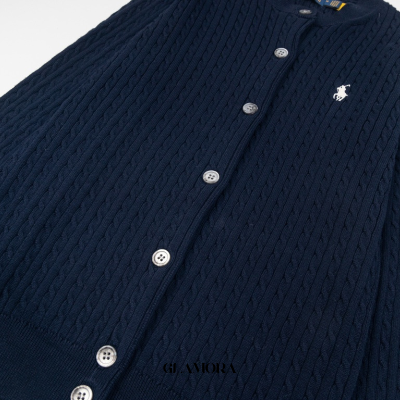 Cardigan Manga Longa Tricotado Ralph Lauren